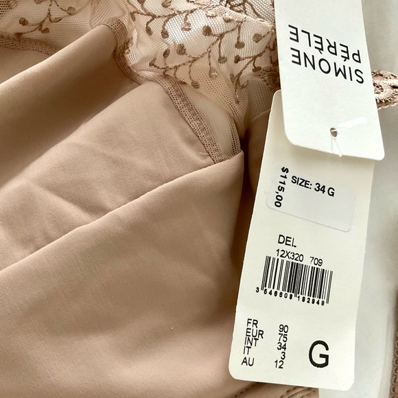 NWT SIMONE PERELE LUXURY BRA Caresse Full Cup SZ 34G Nude💰25% OFF Retail PP - Picture 8 of 8